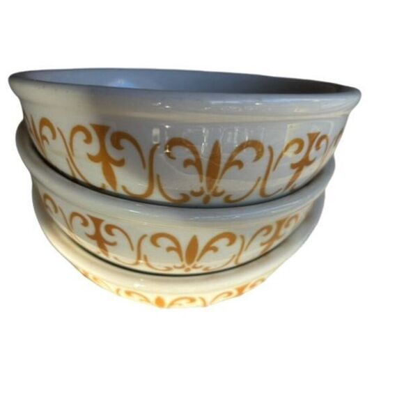 3 Jackson China Vendome Gold Pattern 5 3/4” Bowls - Picture 1 of 7